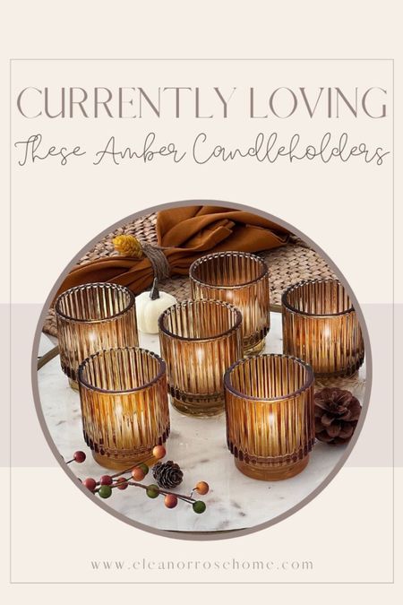 These amber candle holders are gorgeous and can give any space that Fall touch!

#LTKhome #LTKstyletip #LTKSeasonal