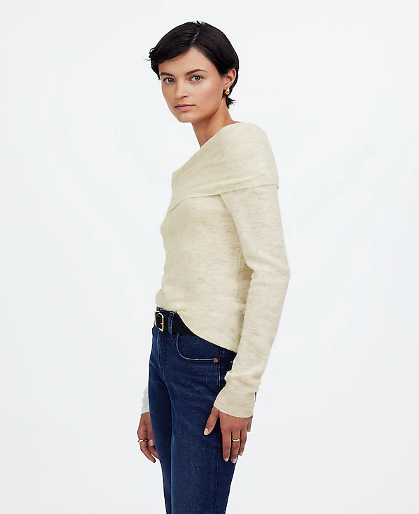 Alpaca-Blend Off-Shoulder Sweater | Madewell | Madewell