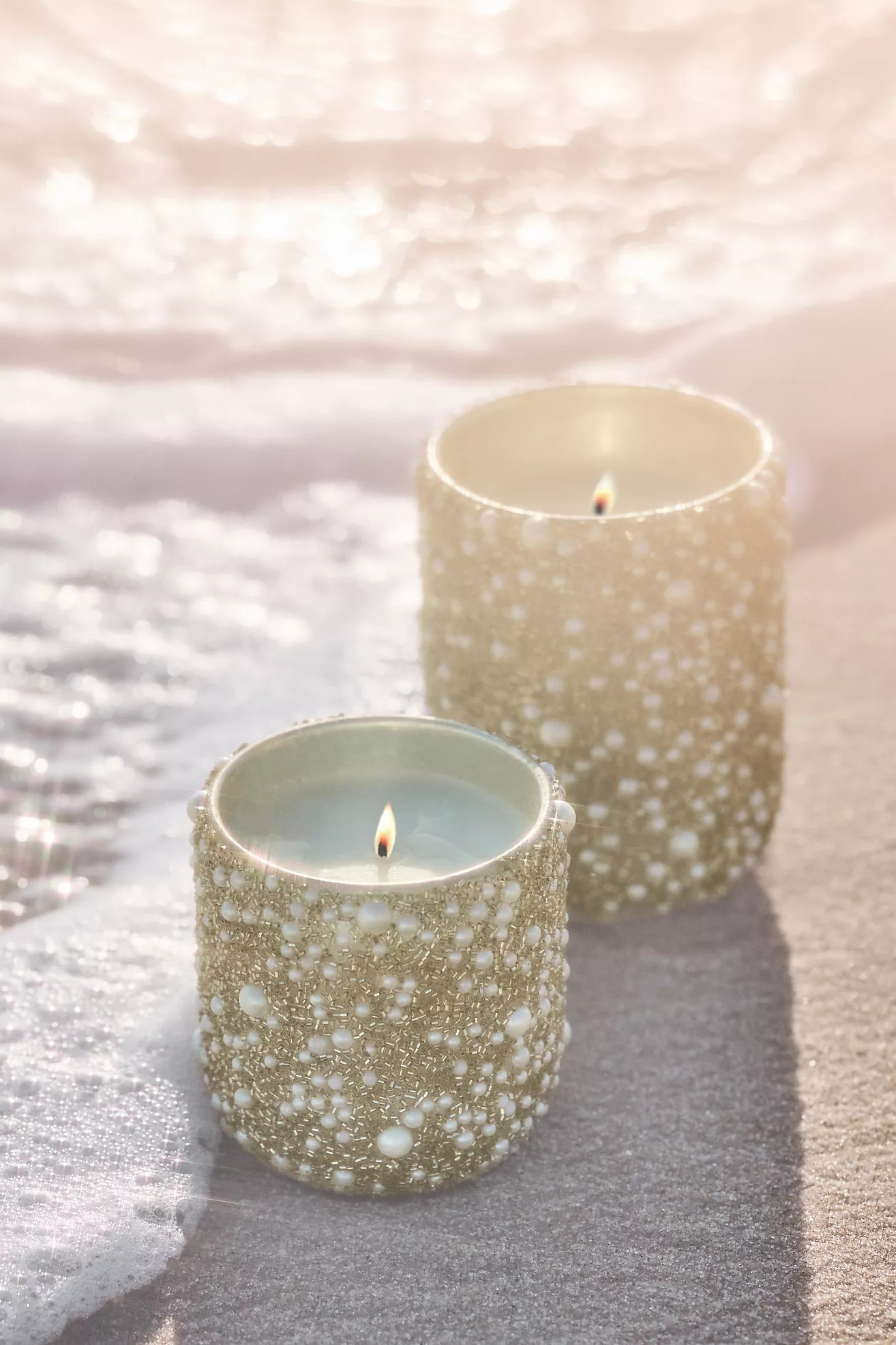 Party Pearl Fresh Mistletoe & Moss Glass Candle | Anthropologie (US)