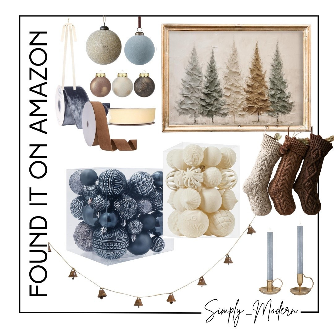 Amazon finds- a blue and brown Christmas 

#LTKSeasonal #LTKHome #LTKHoliday