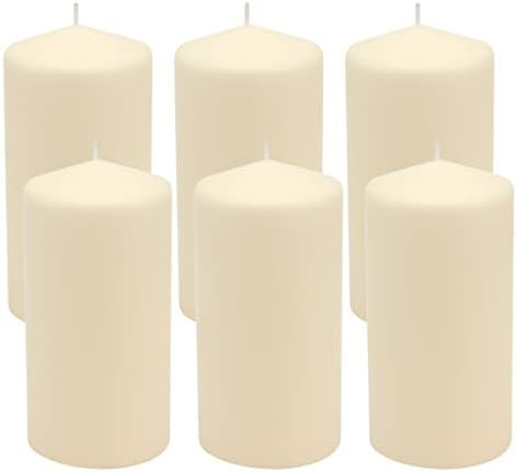 Amazon.com: Stonebriar SB-SP-3548A Tall 3 x 6 Inch Unscented Ivory Pillar Candle Set, Set of 6, 3x6  | Amazon (US)