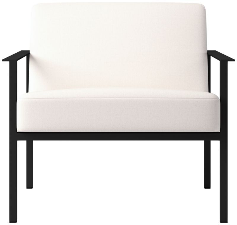 Cue Chair with Black Frame Biba Frost | CB2 | CB2