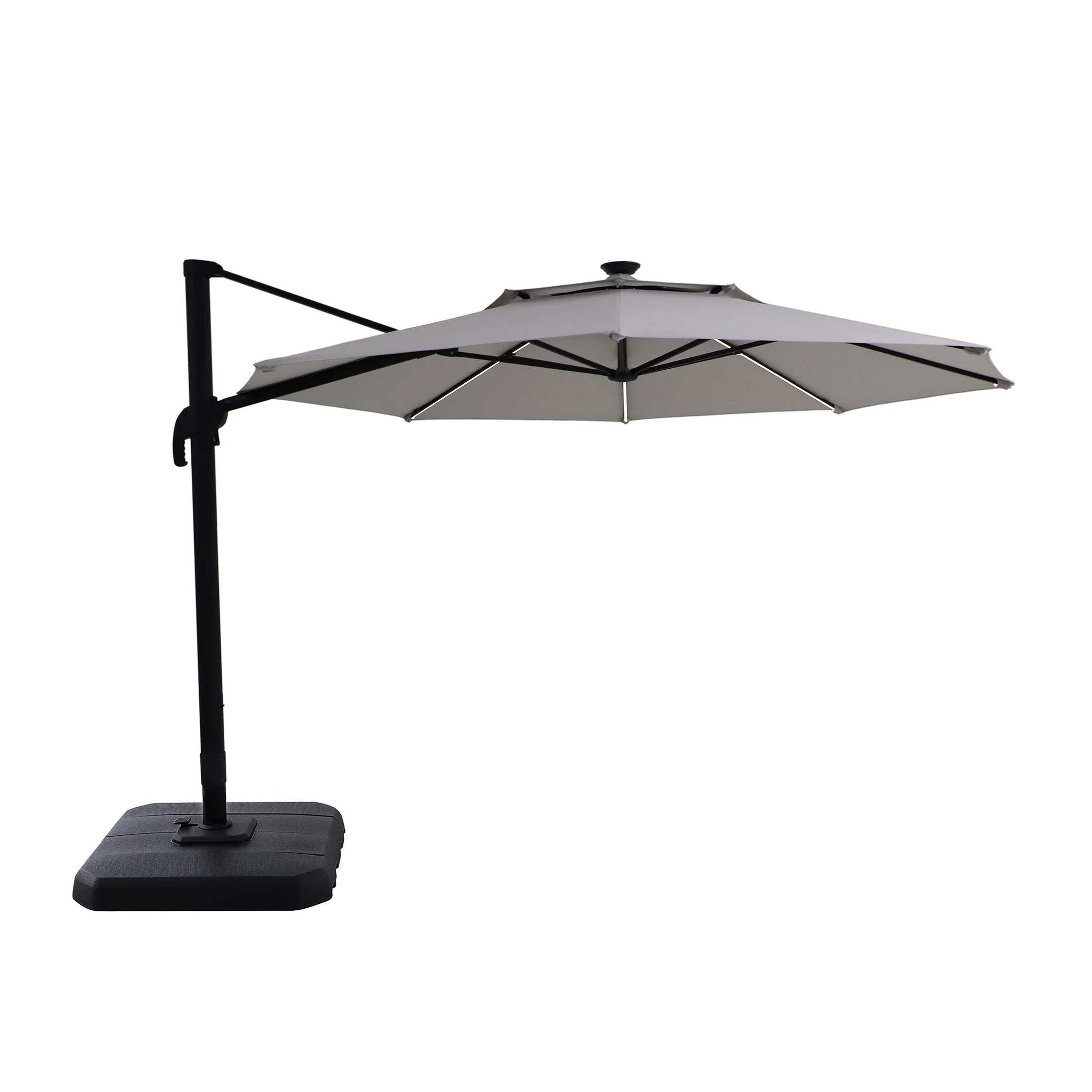 Better Homes & Gardens 11' Gray Octagonal Outdoor Cantilever Offset Patio Umbrella and Weighted B... | Walmart (US)
