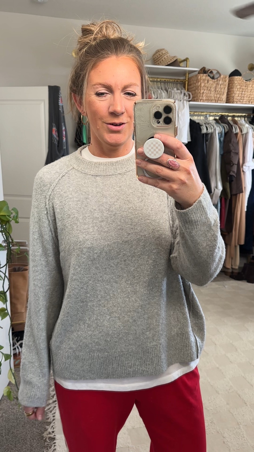 OOTD to the movie theater to see Zootopia 2! Large sweater, large tee, medium tall pants, 11 sneakers 

#LTKTall #LTKOver40 #LTKootd