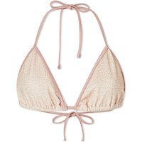 Frankies Bikinis Women's Tia Terry Bikini Top in Distorted Pink Dye, Size Large | END. Clothing | End Clothing (US & RoW)