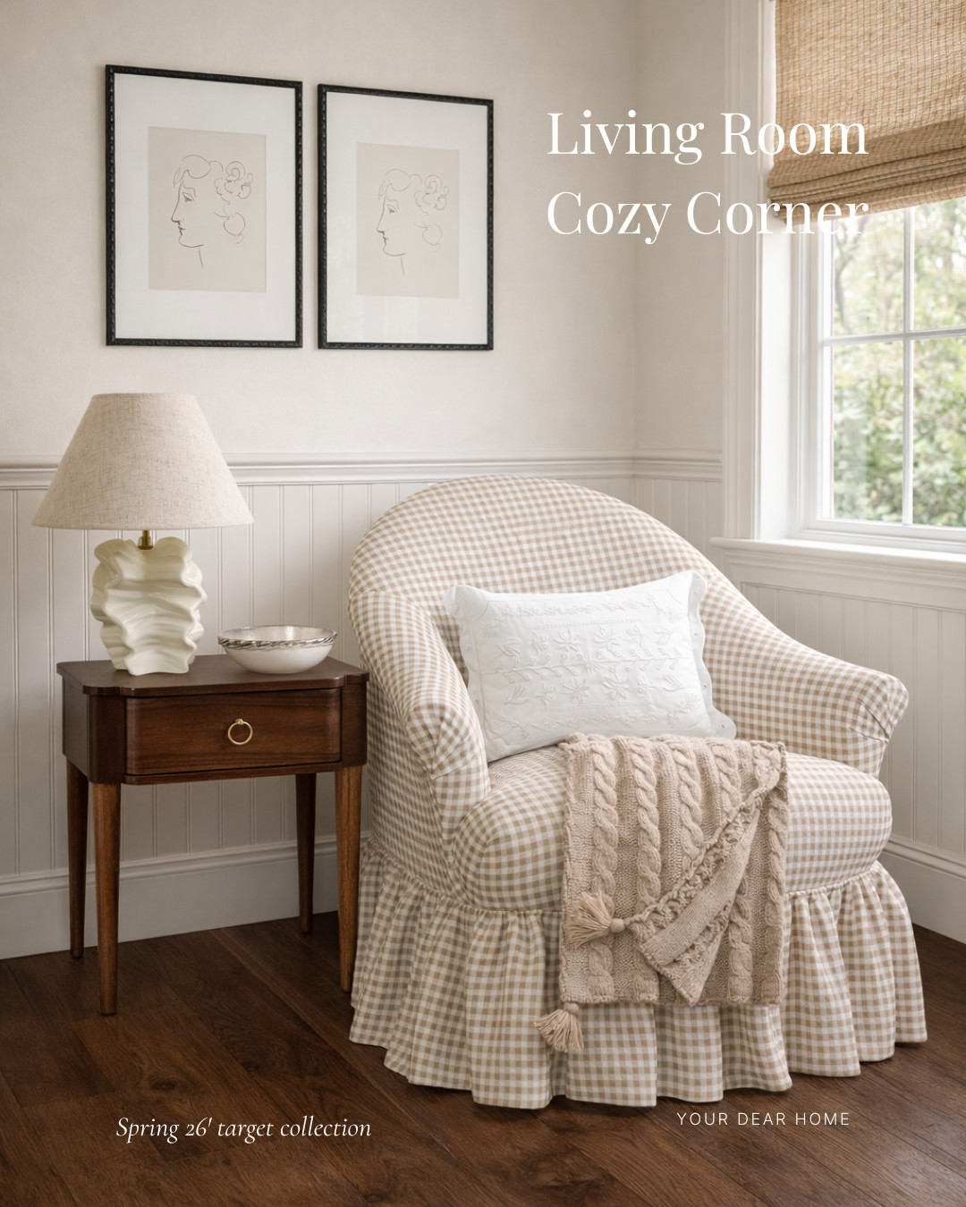 NEW Studio McGee Target Spring 2026 Collection is going LIVE on 12/28! Here's a cozy corner I styled with pieces from the collection. Isn't it adorable!? 

 #LTKHome