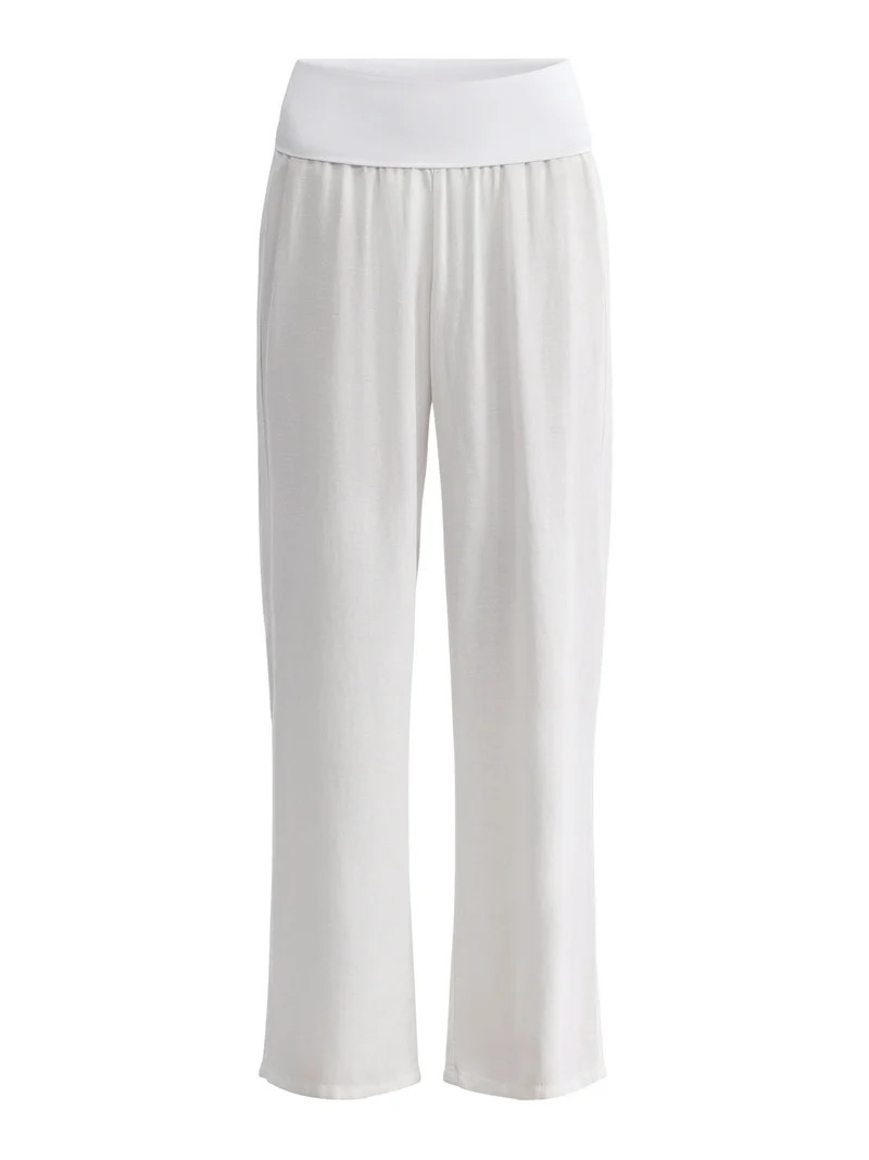 No Boundaries Foldover Beach Pants, 29.5" Inseam, Women's | Walmart (US)