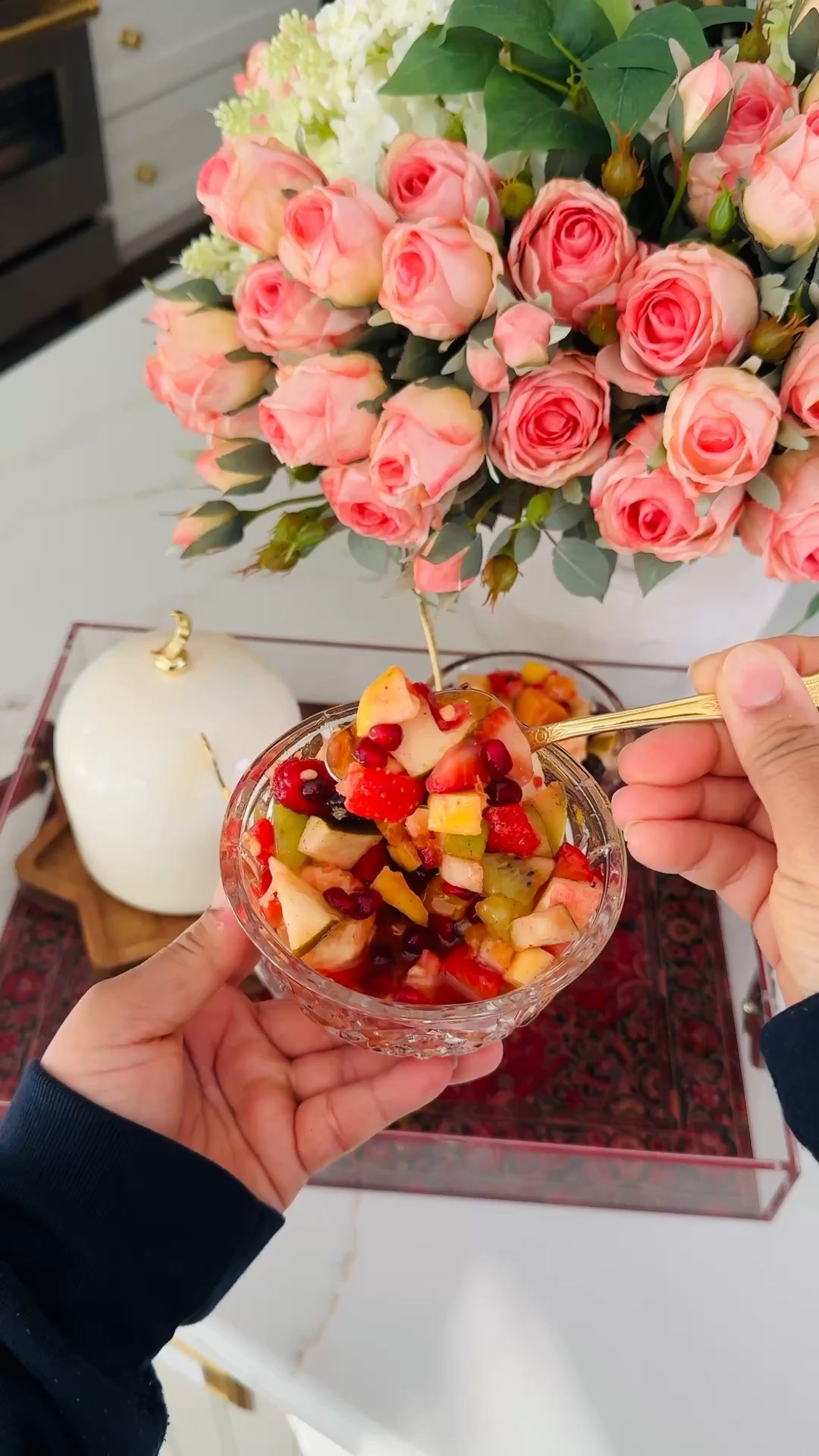 Let’s make fruit chaat (salad) together for Ramadan! 

Gold mixing bowl
Kitchen organization 
Serving tray
Home decor 
Recipes 

#LTKHome #LTKfoodie #LTKSeasonal