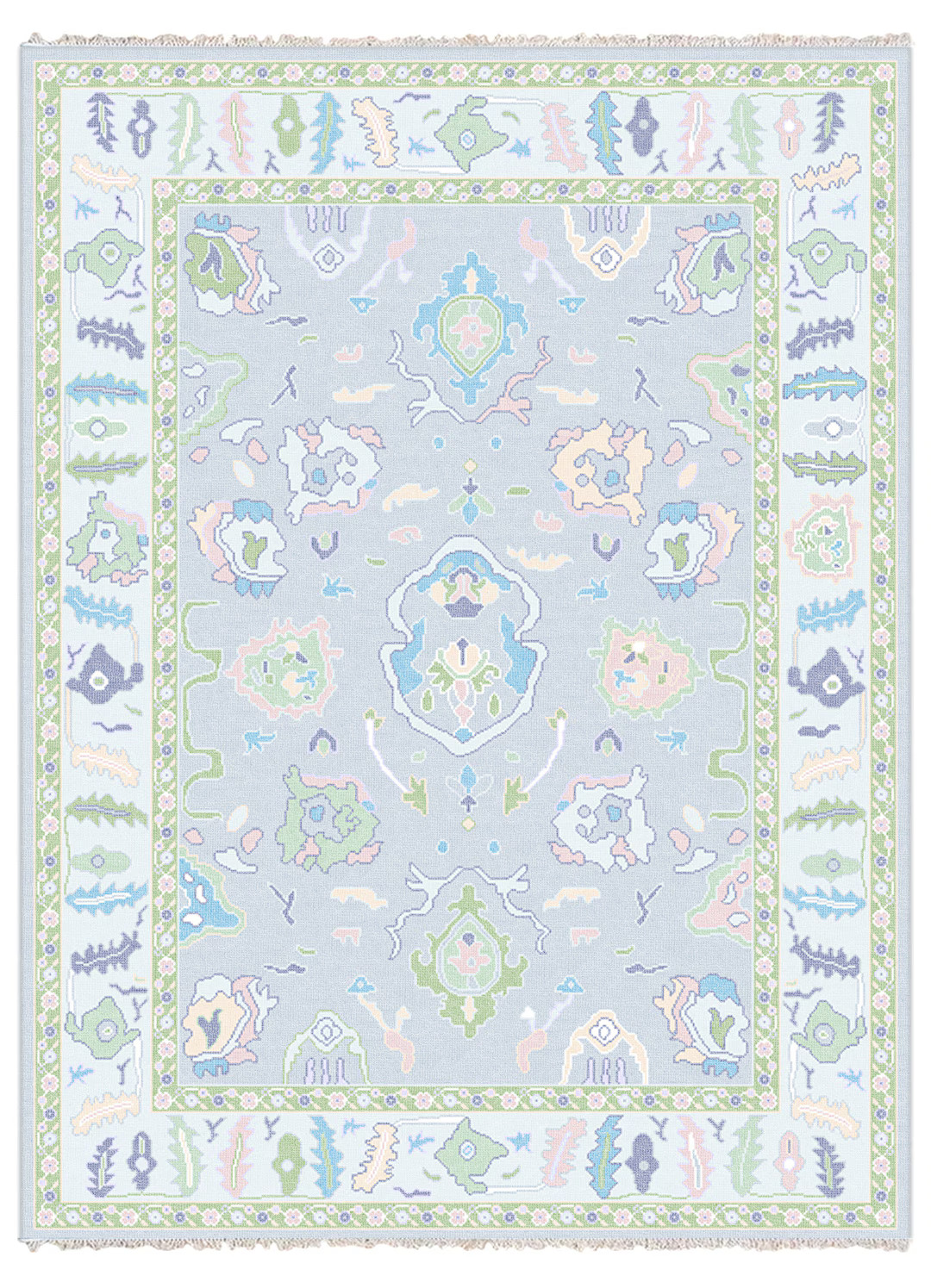 Faded Hand Knotted Vintage Lt.lilac Oushak Woolen Handmade Rug For home Decor New Area Rug in Siz... | Etsy (US)