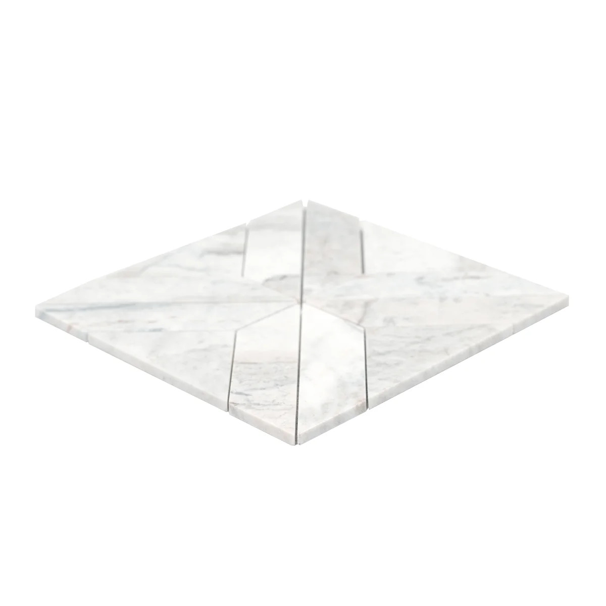 Castella de Blanc Elyx 12 in. x 12 in. Honed Marble Mosaic Floor and Wall Tile | Wayfair North America