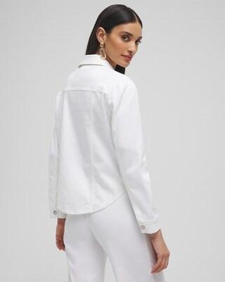 No Stain Cropped Shirttail Denim Jacket | Chico's