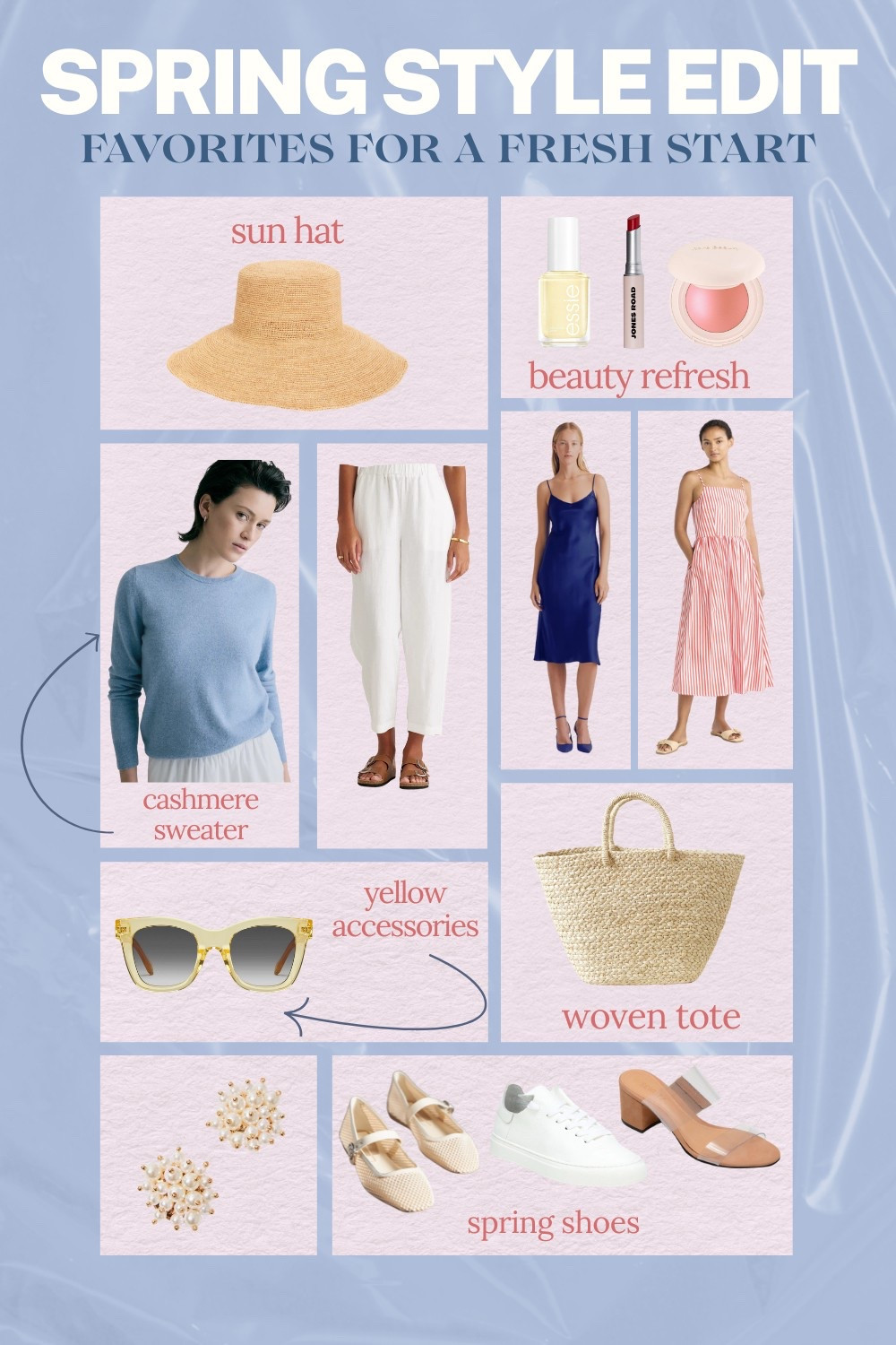 Spring style refresh is here! 

From breezy linen pants and flowy maxi dresses to beauty must-haves and yellowcore accessories, this roundup has everything you need to welcome the season in style. Think woven totes, pretty earrings, fresh makeup, and the perfect spring shoes—from mesh flats to classic white sneakers.

Tap to shop your favorites and save this look for outfit inspo all season!
#SpringStyle #ShopLTK #LTKSpring #Yellowcore #StyleEdit #SpringOutfits #SpringBeauty #LTKunder100 #LTKBeauty #LTKshoecrush #LTKfindsunder50 #LTKTravel #LTKworkwear


#LTKSeasonal #LTKSaleAlert #LTKFindsUnder100