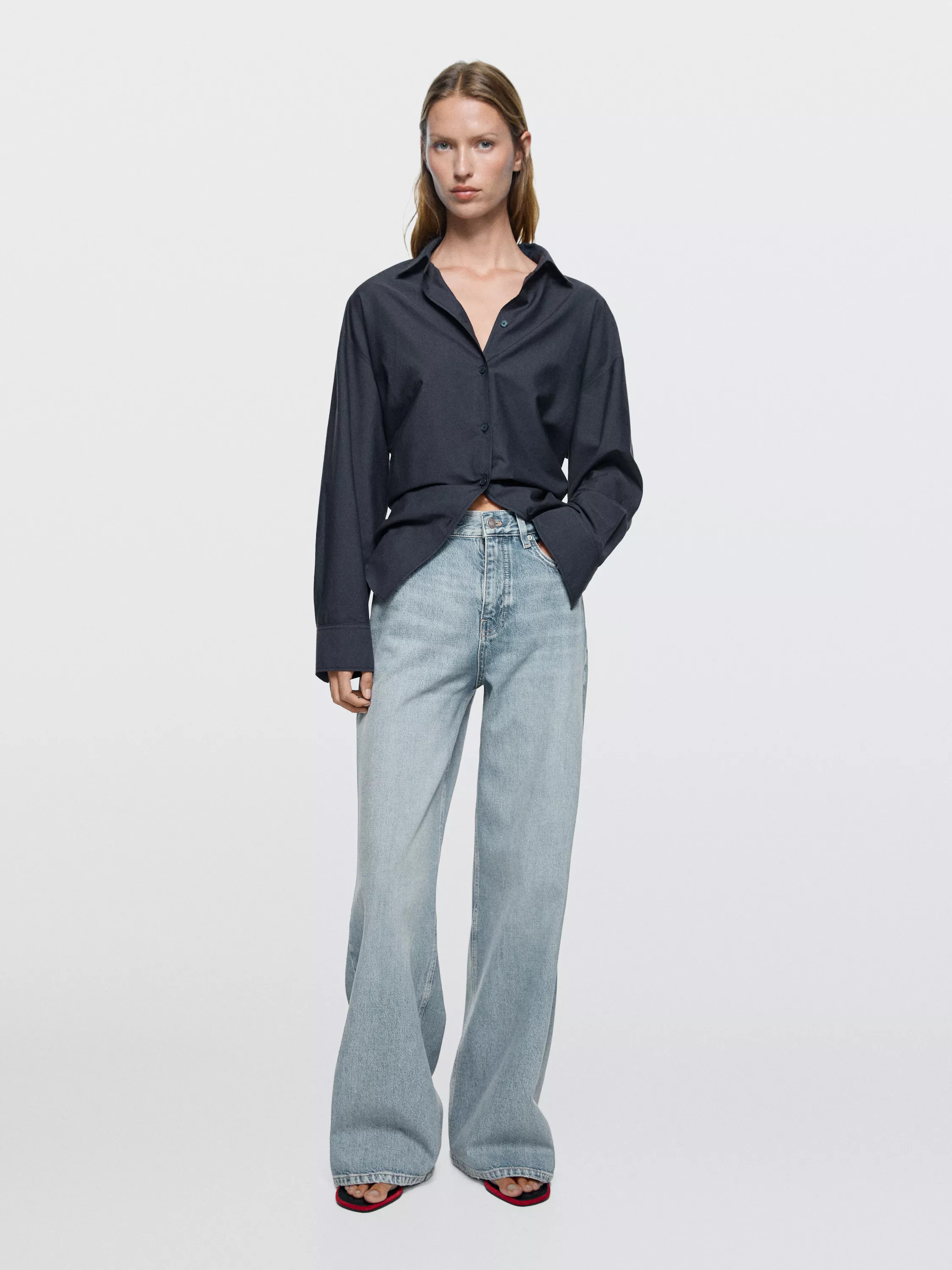 WIDE-LEG JEANS | Massimo Dutti UK