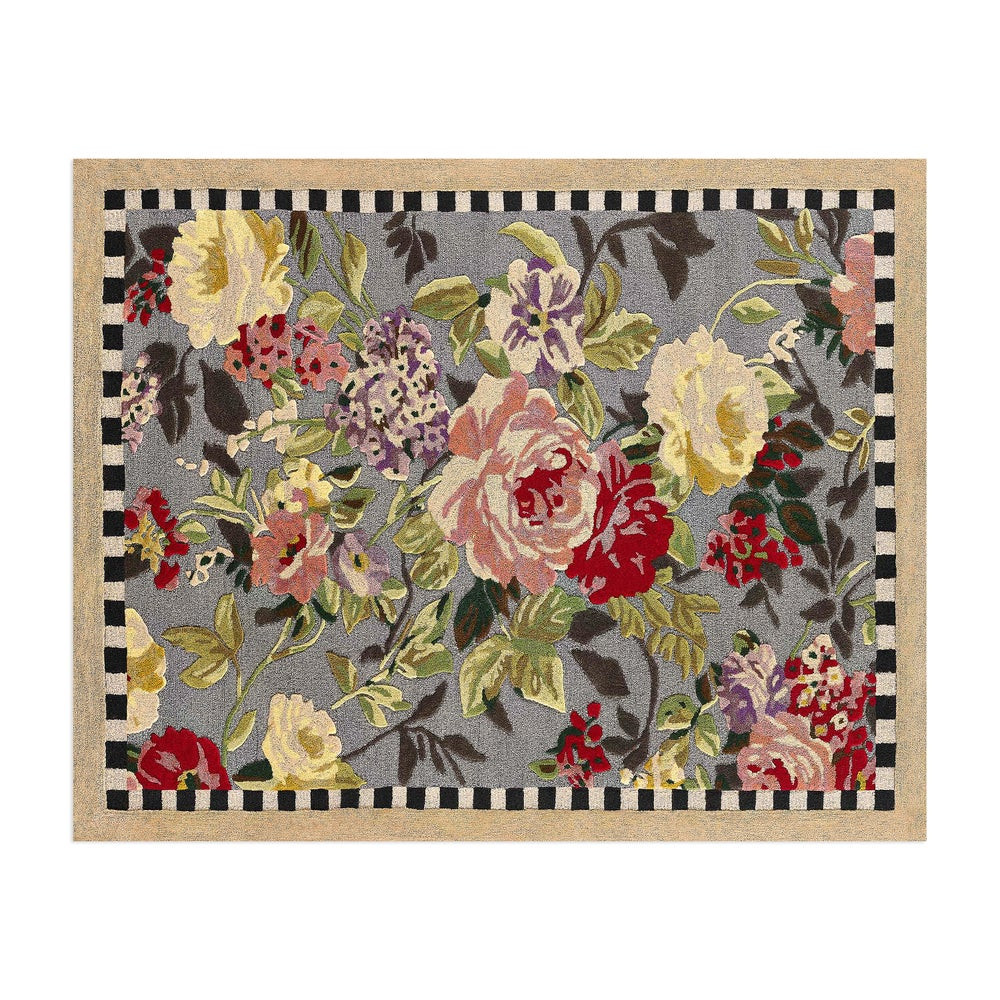 Tudor Rose 8' x 10' Washable Rug | MacKenzie-Childs