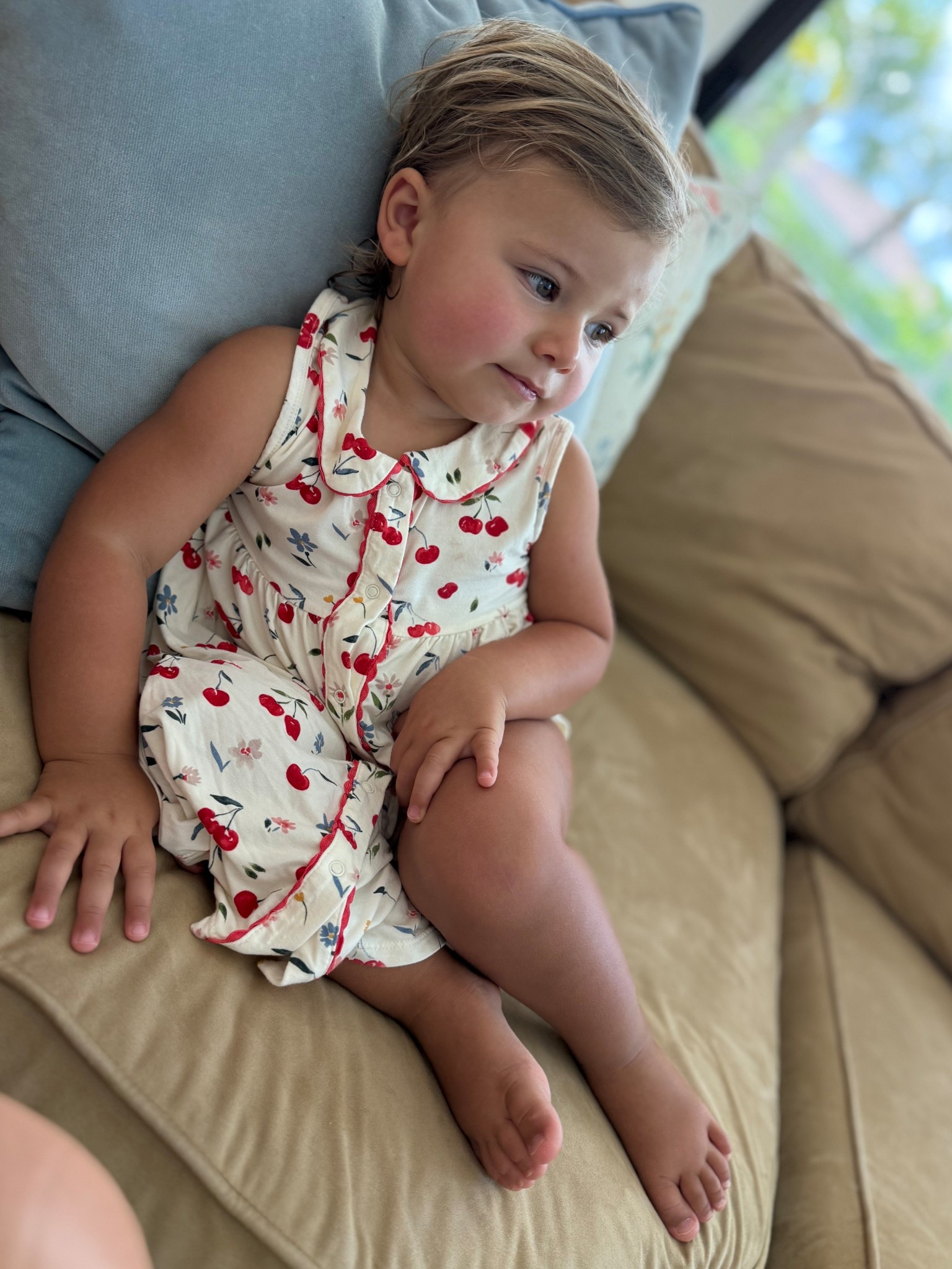 Who doesn’t love a 🍒 print? Wearing a 18/24m here but probably could’ve sized down for a shorter length!

#LTKBaby #LTKFindsUnder50 #LTKKids