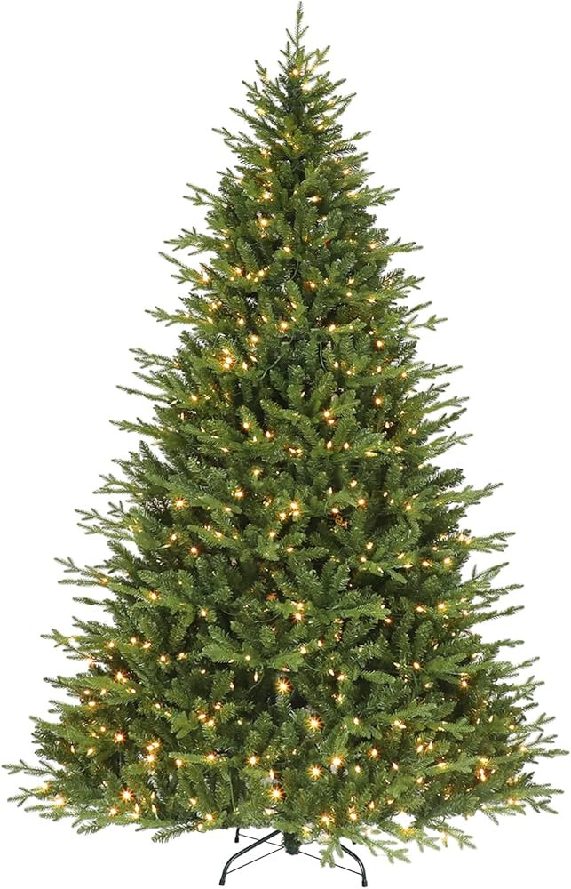 Hykolity 6.5 ft Prelit Christmas Tree, Frasier Grande Artificial Christmas Tree with 350 Warm Whi... | Amazon (US)