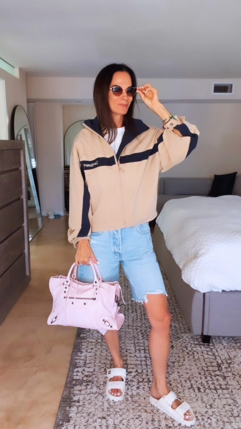 The internet is still debating jorts… and honestly, I’m here for the chaos. 😏

Love them or hate them, these oversized denim shorts have become one of my favorite summer staples. I paired them with a classic white YSL tank, topped it off with a YSL jacket, slipped on my dad sandals, and added a little Balenciaga because balance is important. 😂

Proof that your entire outfit doesn’t have to cost a fortune… but it absolutely can if you’re feeling a little extra.

Fashion rules? Never heard of her.

Wearing 23 in shorts and XS tank

#NicoleColeeStyle #SummerStyle #OOTDInspo #DenimStyle #CasualChic

#LTKdayinmylife #LTKgrwm #LTKootd