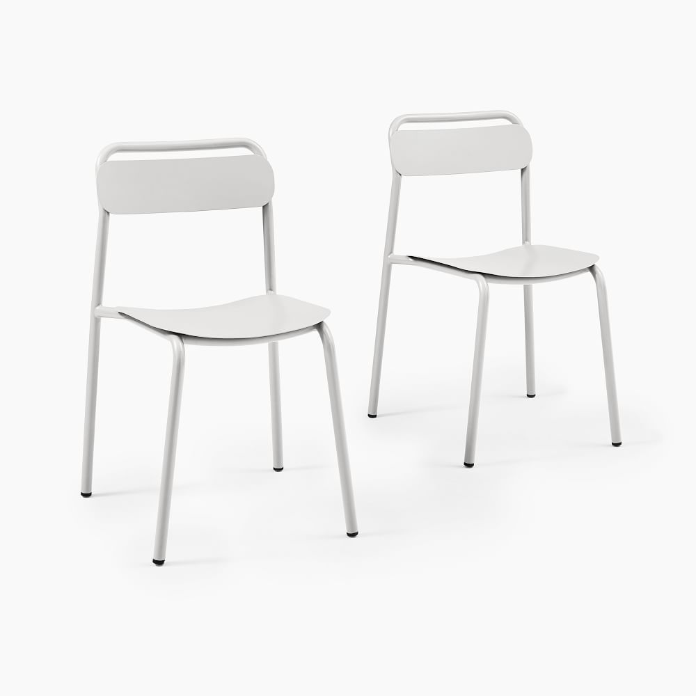 Metal Stacking Chairs, Lush, Set of 6 | West Elm (US)