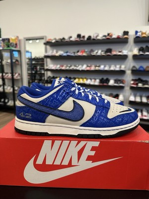 Nike Dunk Low Jackie Robinson Size 8 Pre-Owned DV2122-400 Blue White  | eBay | eBay US