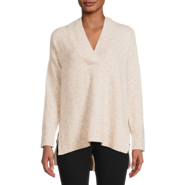 Time and Tru V Neck Sweater - Walmart.com | Walmart (US)