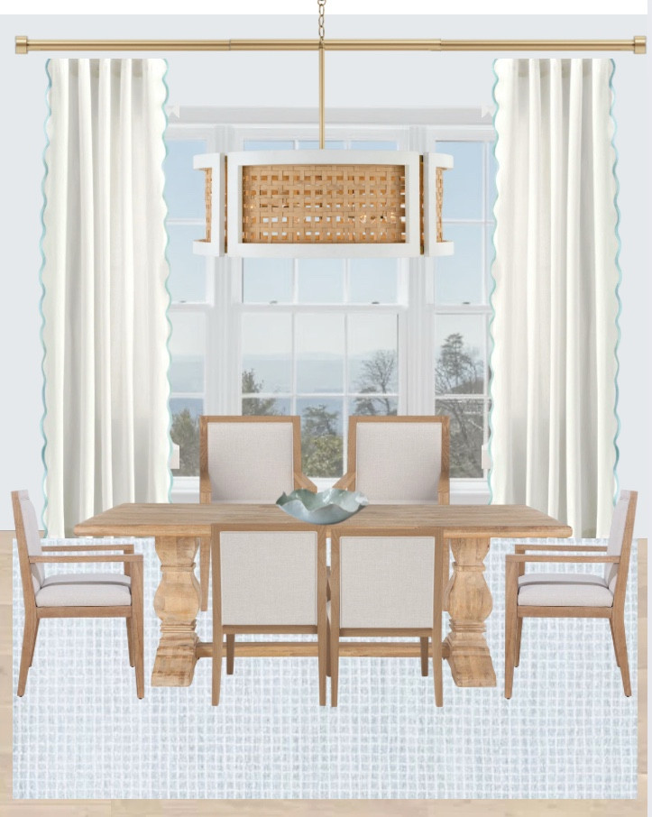 Simple yet sophisticated light blue elegant coastal dining space. Dining room inspo

#LTKHome