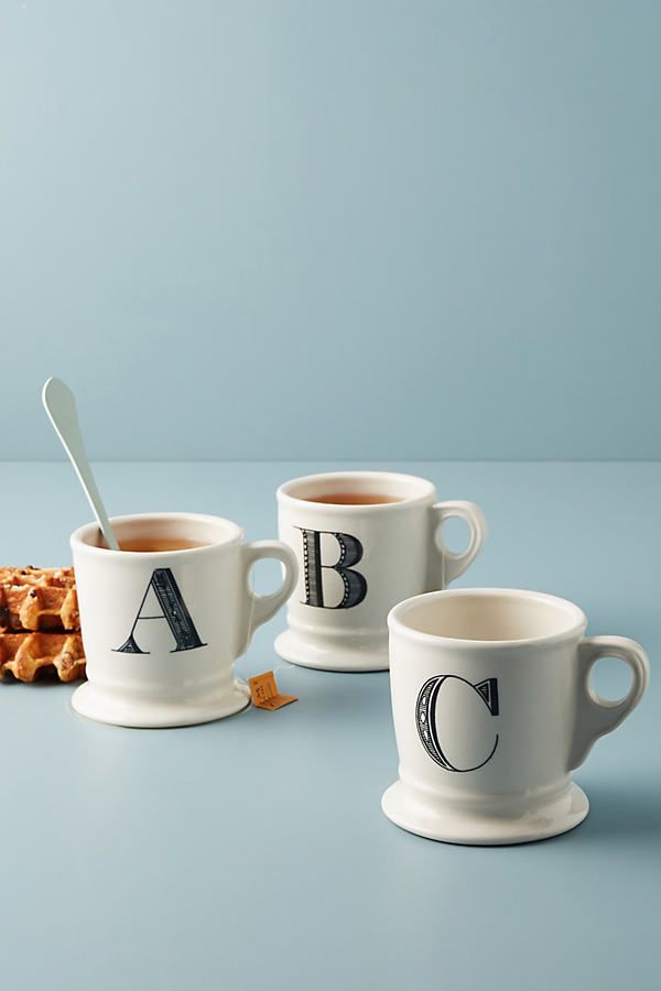 Monogram Mug By Anthropologie in Assorted Size 15 | Anthropologie (US)