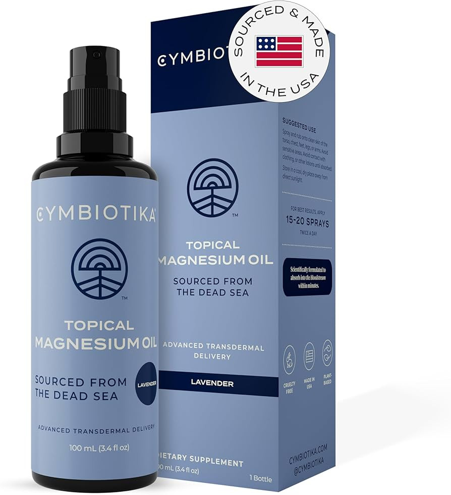 CYMBIOTIKA Topical Magnesium Oil Spray for Body, USA Made, Supplement for Leg Cramps, Muscle, Joi... | Amazon (US)