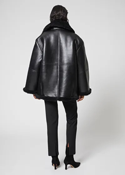 Oversized Leather Shearling Jacket | & Other Stories US