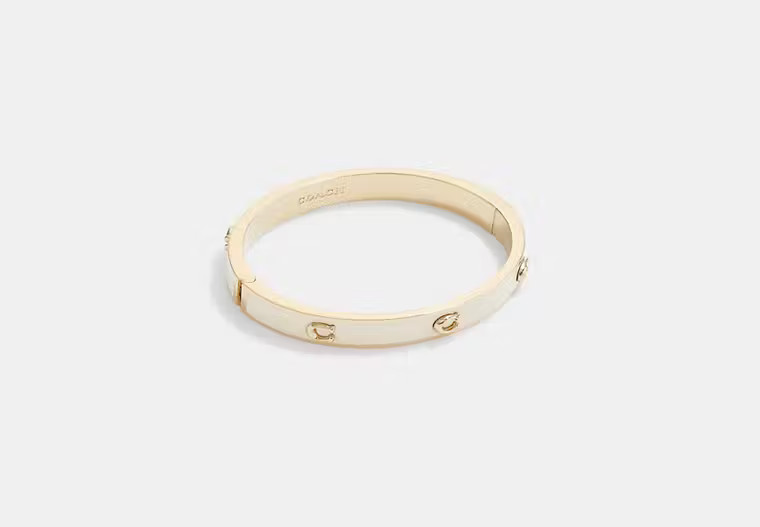 Pegged Signature Hinged Bangle | Coach (CA)