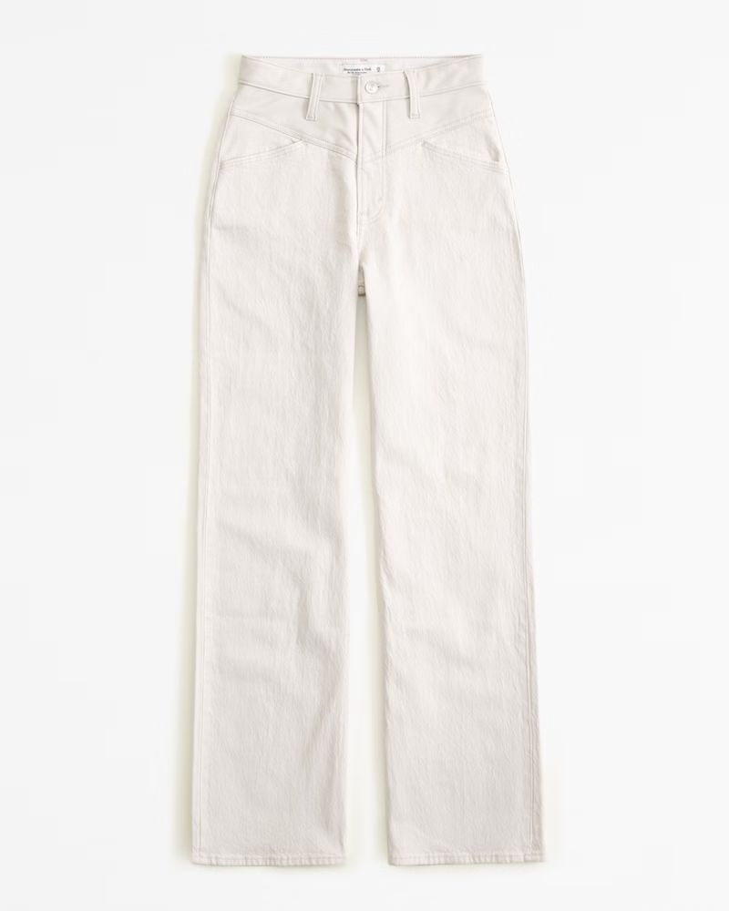 Mixed Fabric Curve Love High Rise 90s Relaxed Jean | Abercrombie & Fitch (US)