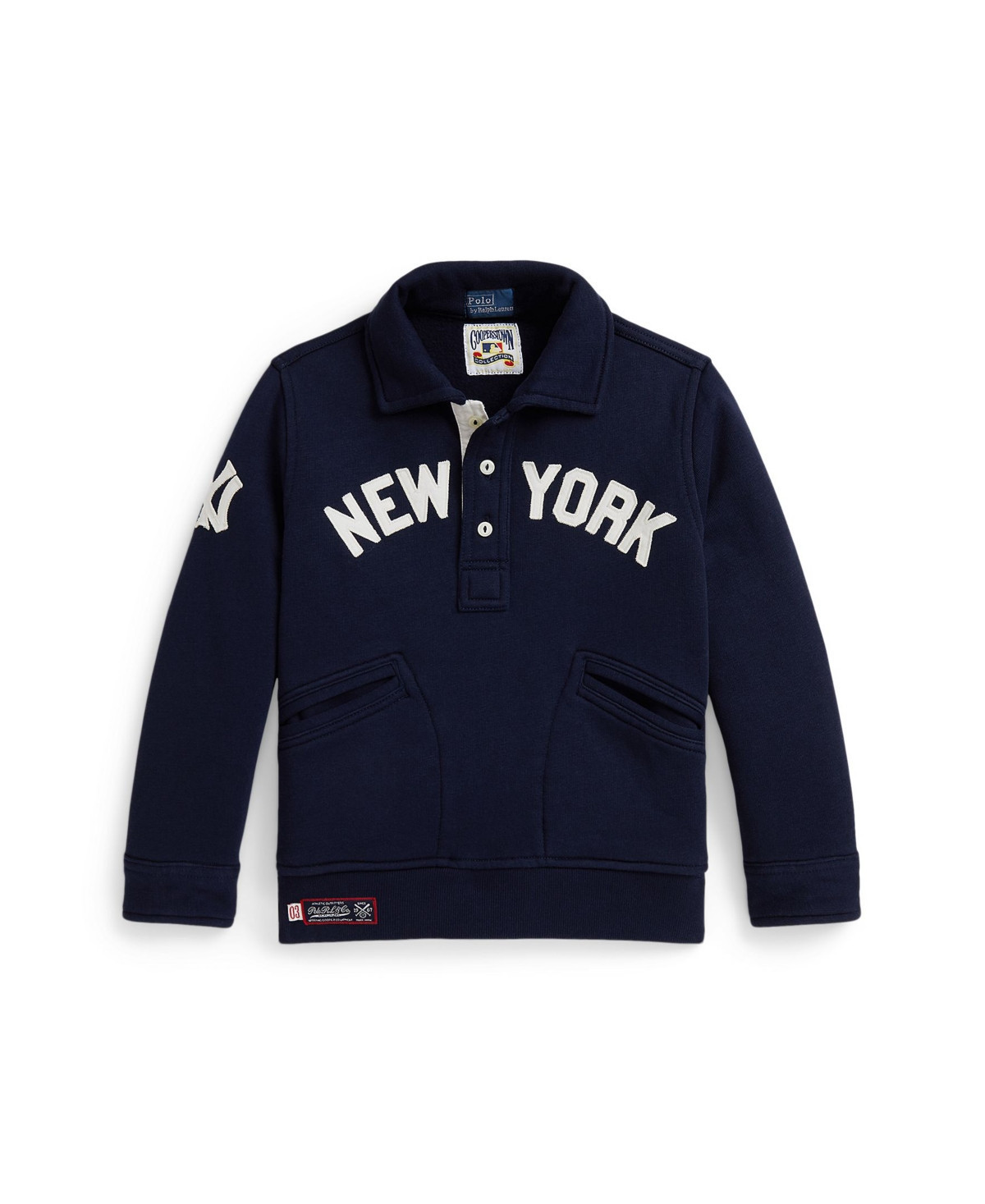 Polo Ralph Lauren Big Boys Collared Sweatshirt - Cruise Navy | Macy's