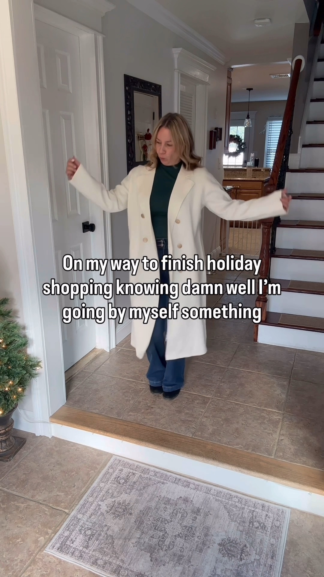 Winter outfit idea! I just love this cardigan shacket especially in the winter white I’m wearing a medium. Jeans are an 8 and green top is a medium. Amazon fashion, holiday outfit

#LTKFindsUnder50 #LTKMidsize #LTKOver40