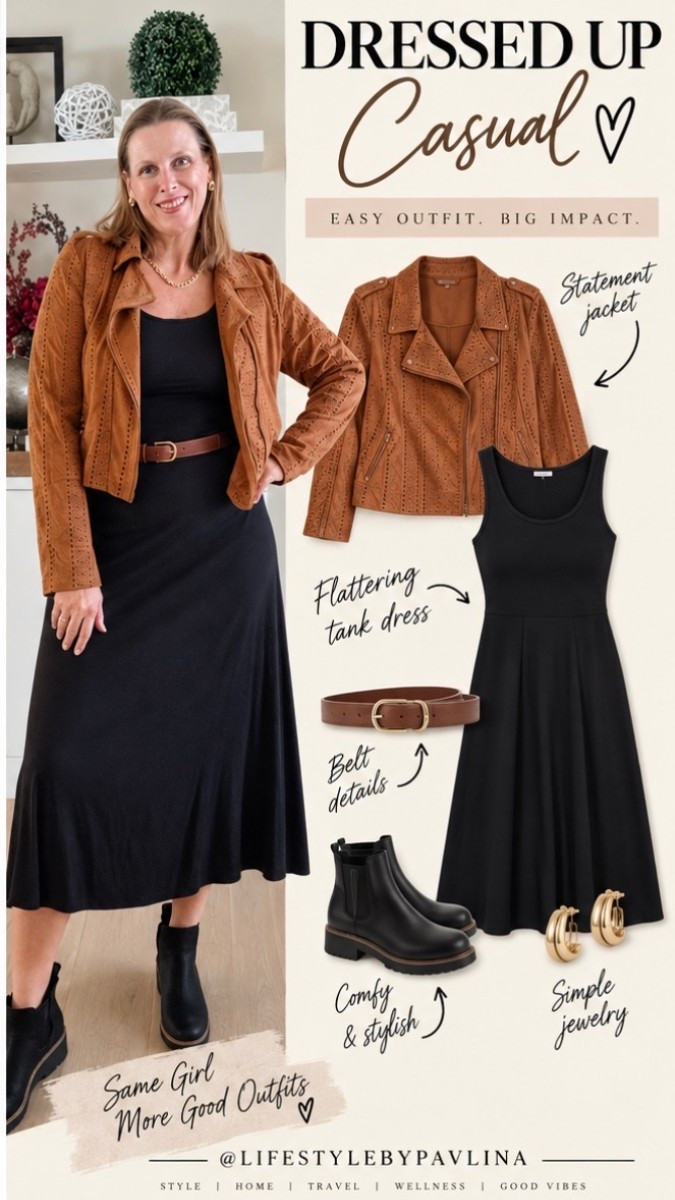 Effortless chic fall look
Taking this summer dress into my fall looks

Fall outfit, black dress, black booties, fall jacket , effortless chic

#LTKootd #LTKSeasonal #LTKSaleAlert