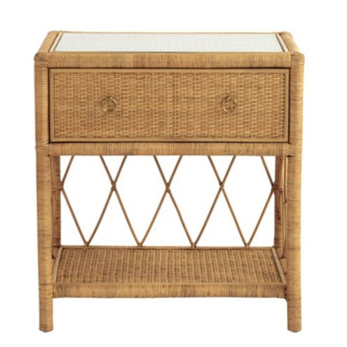 Suzanne Kasler Southport Rattan 1-Drawer Nightstand | Ballard Designs, Inc.