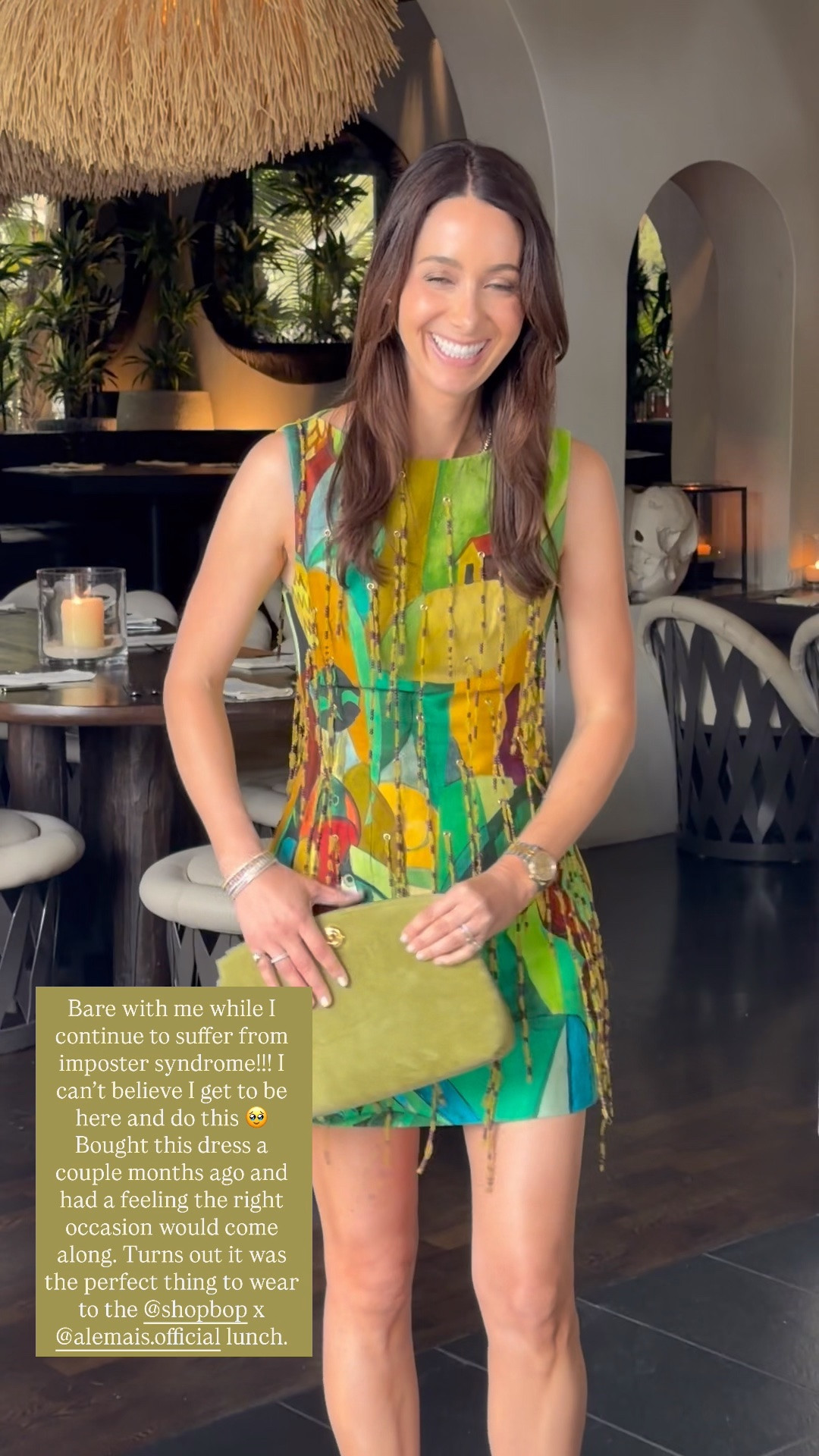Shopbop x alemais lunch in this fun dress!

#LTKdayinmylife #LTKootd