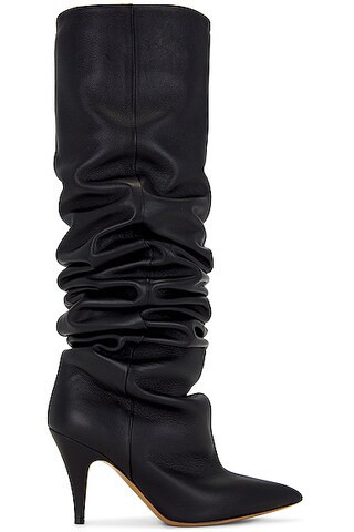 KHAITE River Knee High Boot in Black | FWRD 
