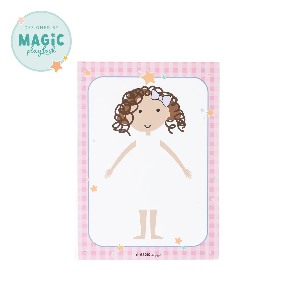 Dress-a-Doll Pretend Play Notepad (Pink) | Magic Playbook