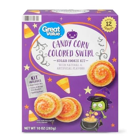 Great Value Candy Corn Spiral Sugar Cookie Kit | Walmart (US)