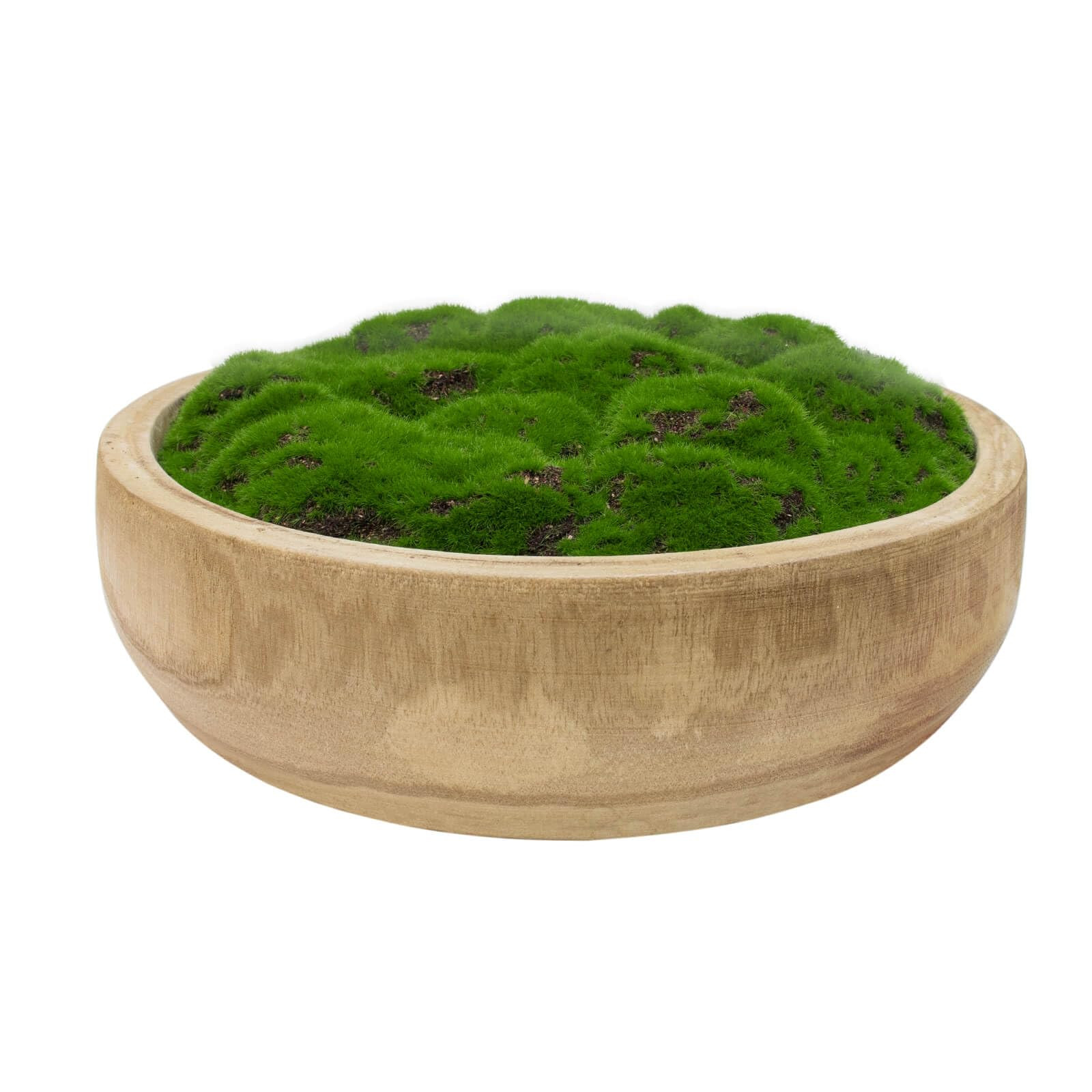 NAHARO Moss Wood Bowl, Natural Round Decorative Dough Bowl, Artificial Moss Centerpiece for Weddi... | Amazon (US)