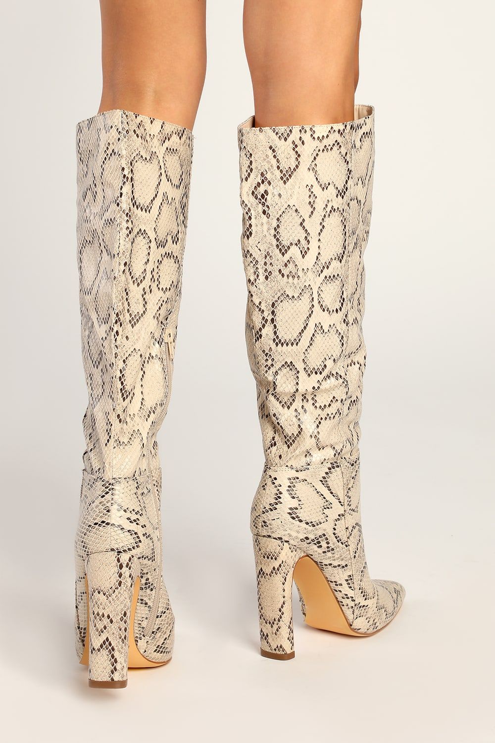 Shakirah Snake Print Knee High Boots | Lulus (US)