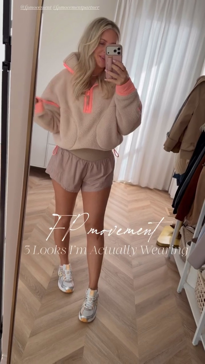 FP Movement — 5 looks I’m actually wearing 🙌 The shorts are fully lined (perfect for the beach, walks, or everyday). The sneakers are amazing for travel, running errands, and busy days on the go. The capri cropped sweats are adorable, comfy, and one of my favorite cozy pieces 🤍

Coziest looks all around — I’m in my TTS in everything.

@fpmovement #fpmovementpartner 

Active wear. Sports mom. Spring styles. Spring break. Travel outfit. 

#LTKSeasonal #LTKActive #LTKootd