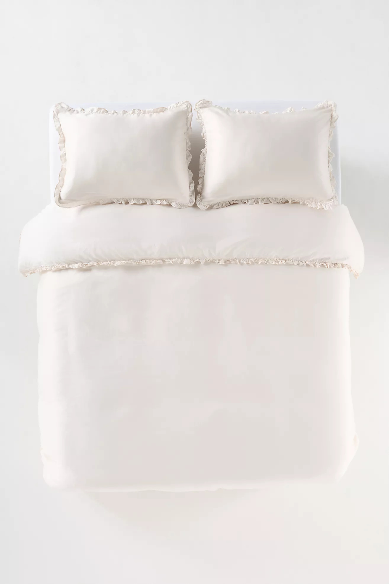 Lisbet Tencel Ruffle Duvet Cover | Anthropologie (US)