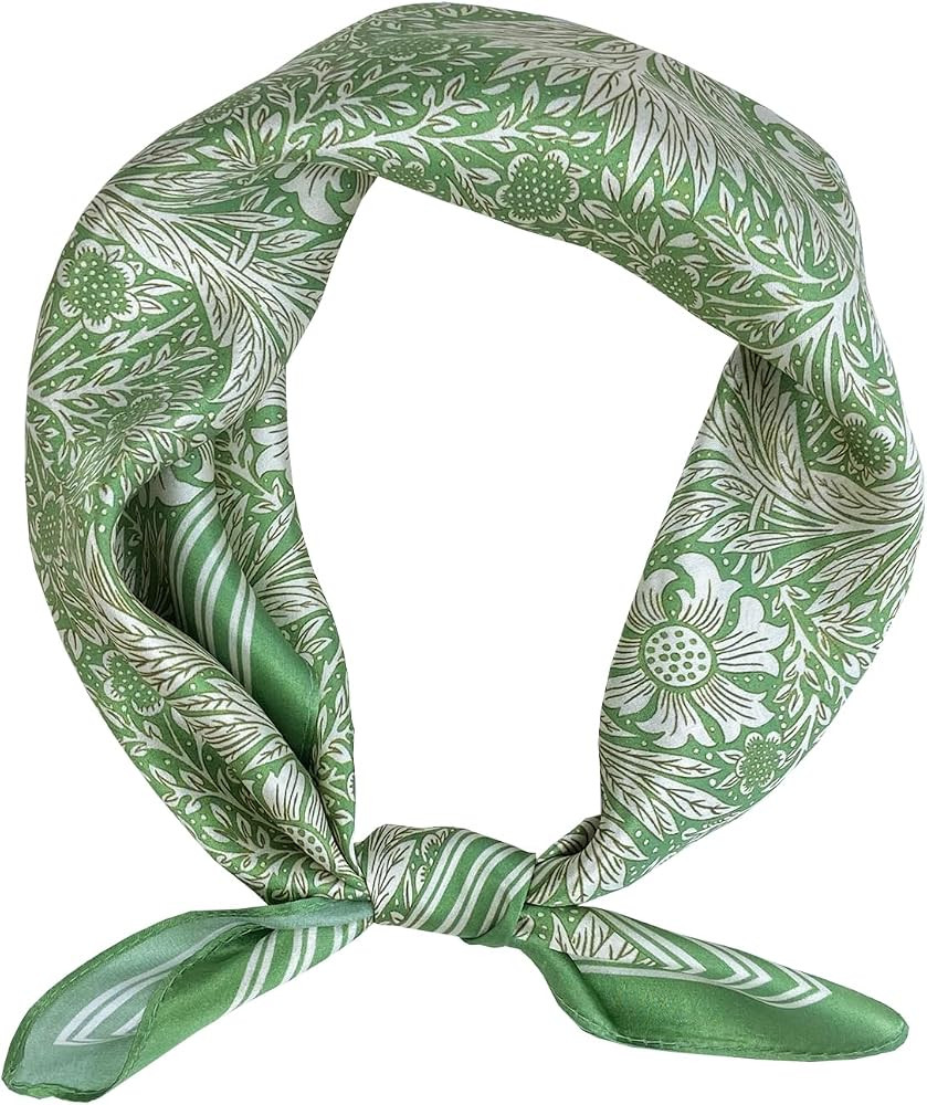 100% Mulberry Silk Scarf 21"x21" Lightweight Digital Small Square HeadScarf for Women,Bandana Nec... | Amazon (US)