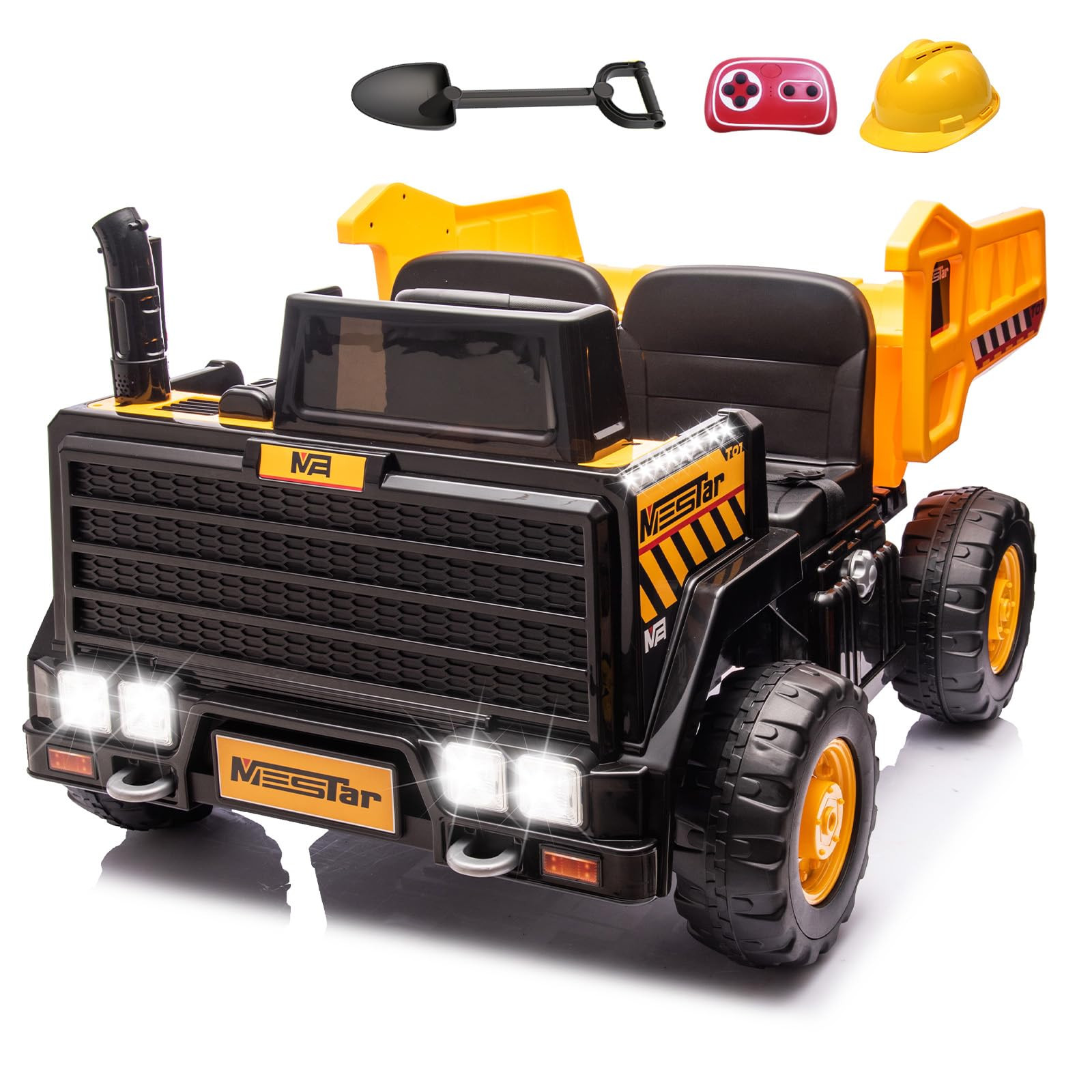 Kidsera 24V Ride On Dump Truck, 24inch-2 Seater Ride On Car for Kids w/Remote Control 4WD/2WD Up ... | Amazon (US)