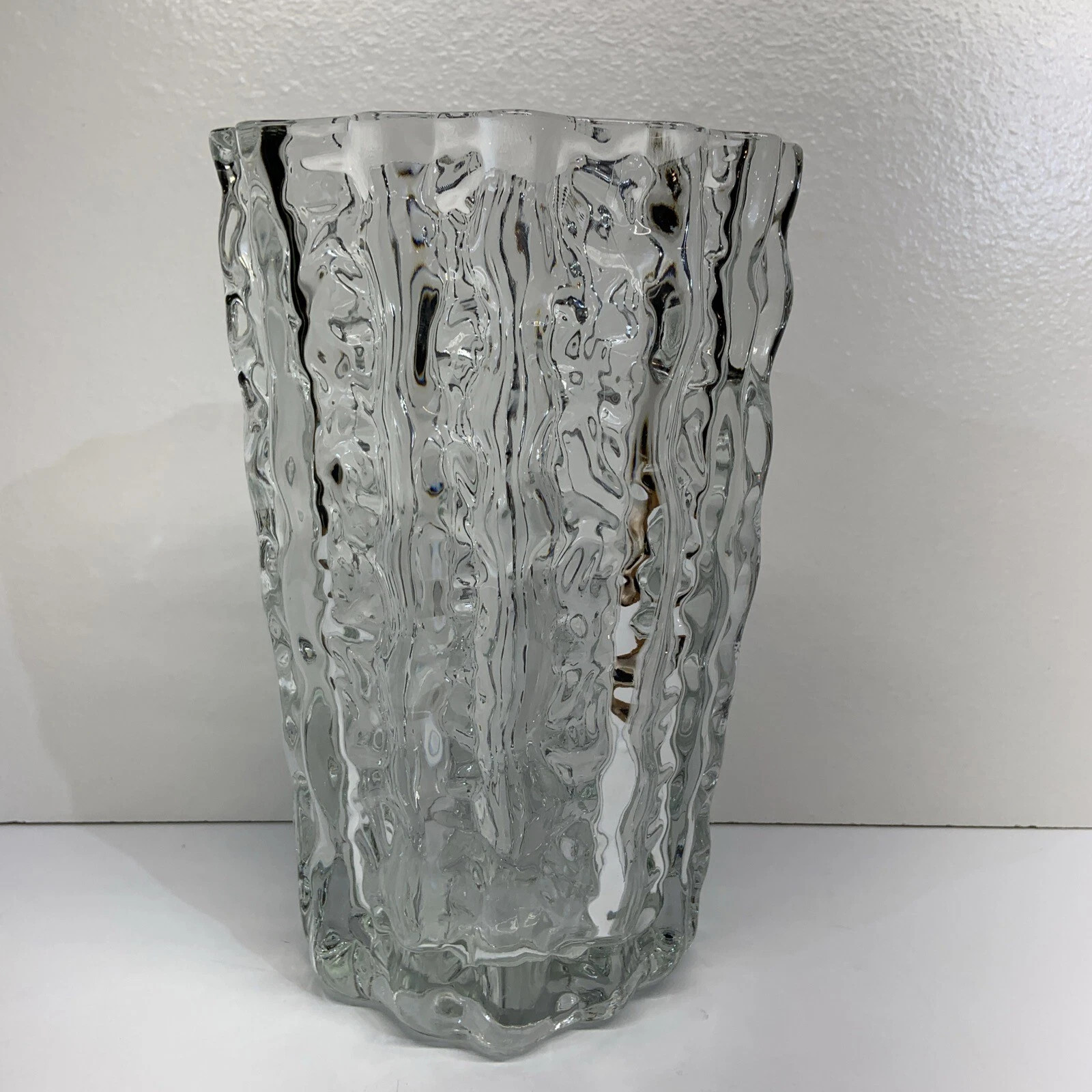 MIKASA FROSTFIRE VASE MCM Glass vase  | eBay | eBay US