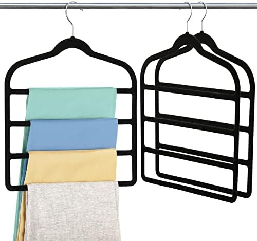 Velvet Pant Clothes Hanger Space Saving Non Slip Shorts Hanger, Myfolrena Jeans Slack Trousers Ha... | Amazon (US)