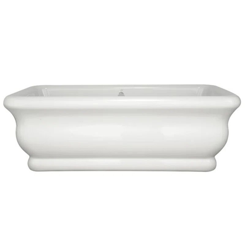 MMI6636ATO-WHI-WOV.MB Michelangelo 66'' x 36'' Freestanding Soaking Acrylic Bathtub | Wayfair North America