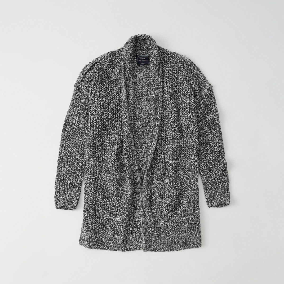 Textured Open Front Cardigan | Abercrombie & Fitch US & UK