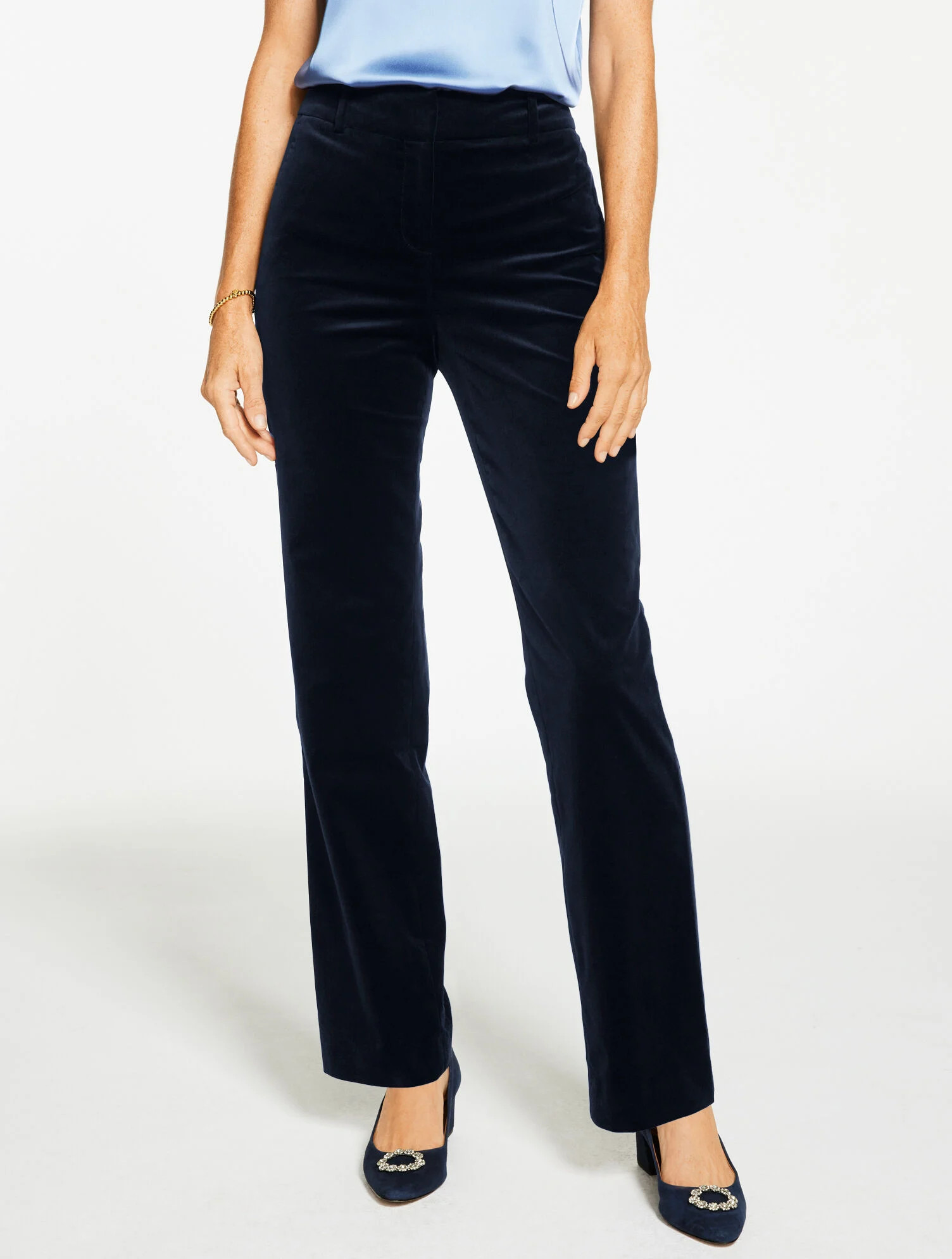 Straight Leg Plush Velveteen Pants | Talbots