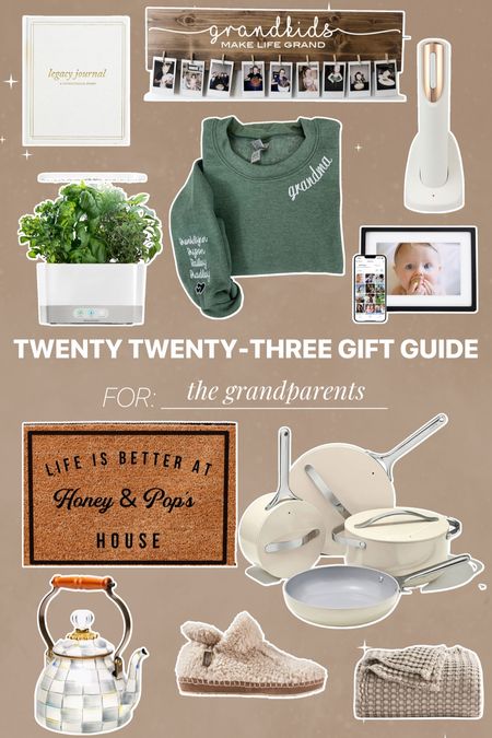 Sharing my gift guide for grandparents! I’m loving gifts for parents and grandparents that mean something, and this grandma sweatshirt with the kids names would just be so sweet!  Plus, most of these grandparent gifts are under $100!

Dressupbuttercup.com
#dressupbuttercup

#LTKHoliday #LTKGiftGuide #LTKSeasonal